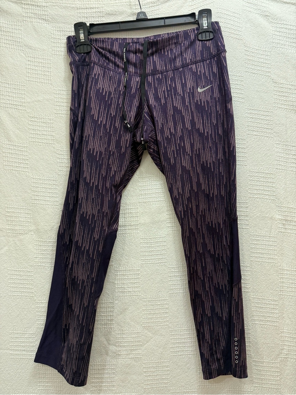 Nike Men’s Purple Patterned Swim Rash Tights